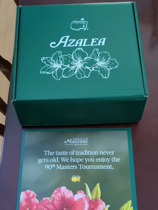 Masters Other - 2026 Masters Green Azalea Gift Box with White Floral Graphic - Golf. Tournament.